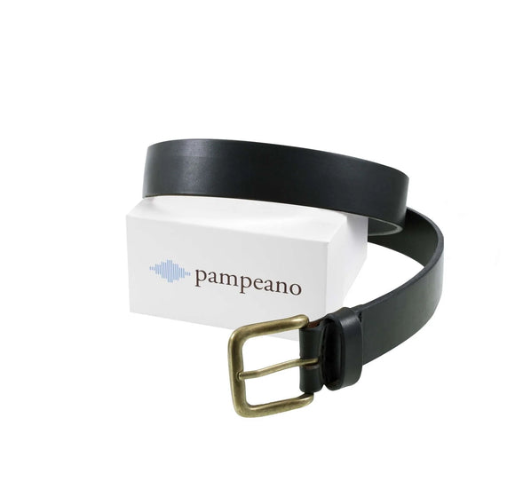 Pampeano Black leather belt 'nieto'