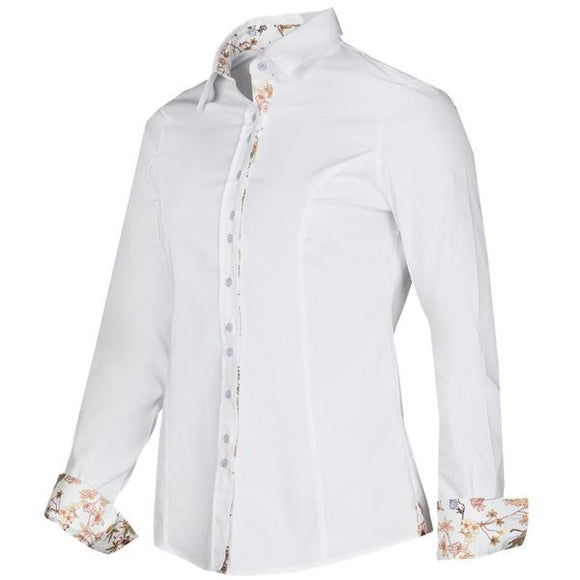 Baleno Mary Ladies Shirt White/Flower UK16